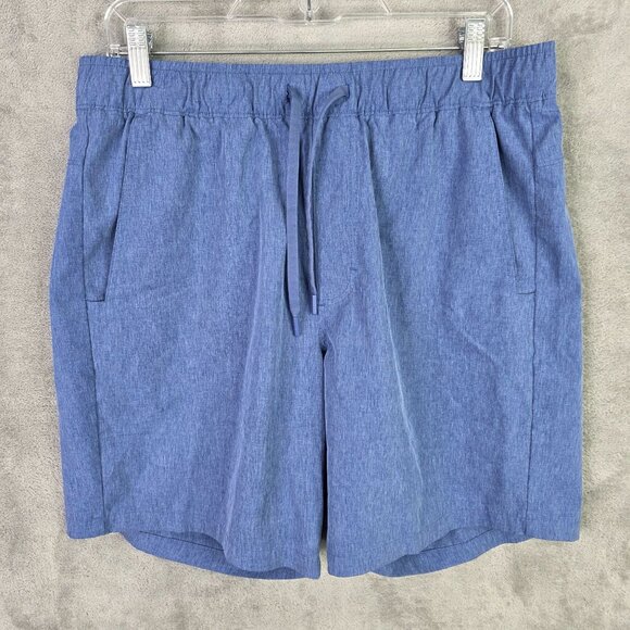 Mens Eddie Bauer Tech Pull-On Shorts Drawstring UPF 50 Quick Dry 8" Inseam L - Picture 2 of 11